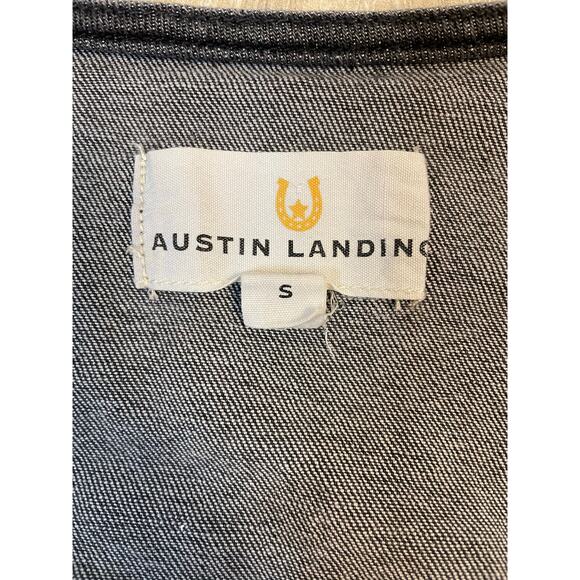 Austin Landing Fringe Denim Vest Western Boho Gray Women’s Small - Picture 3 of 9